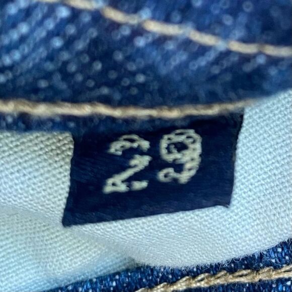 Miss Me Boot Cut Flared Floral Cutout Blue Jeans 29 Western Cowboy Boho - Picture 10 of 10